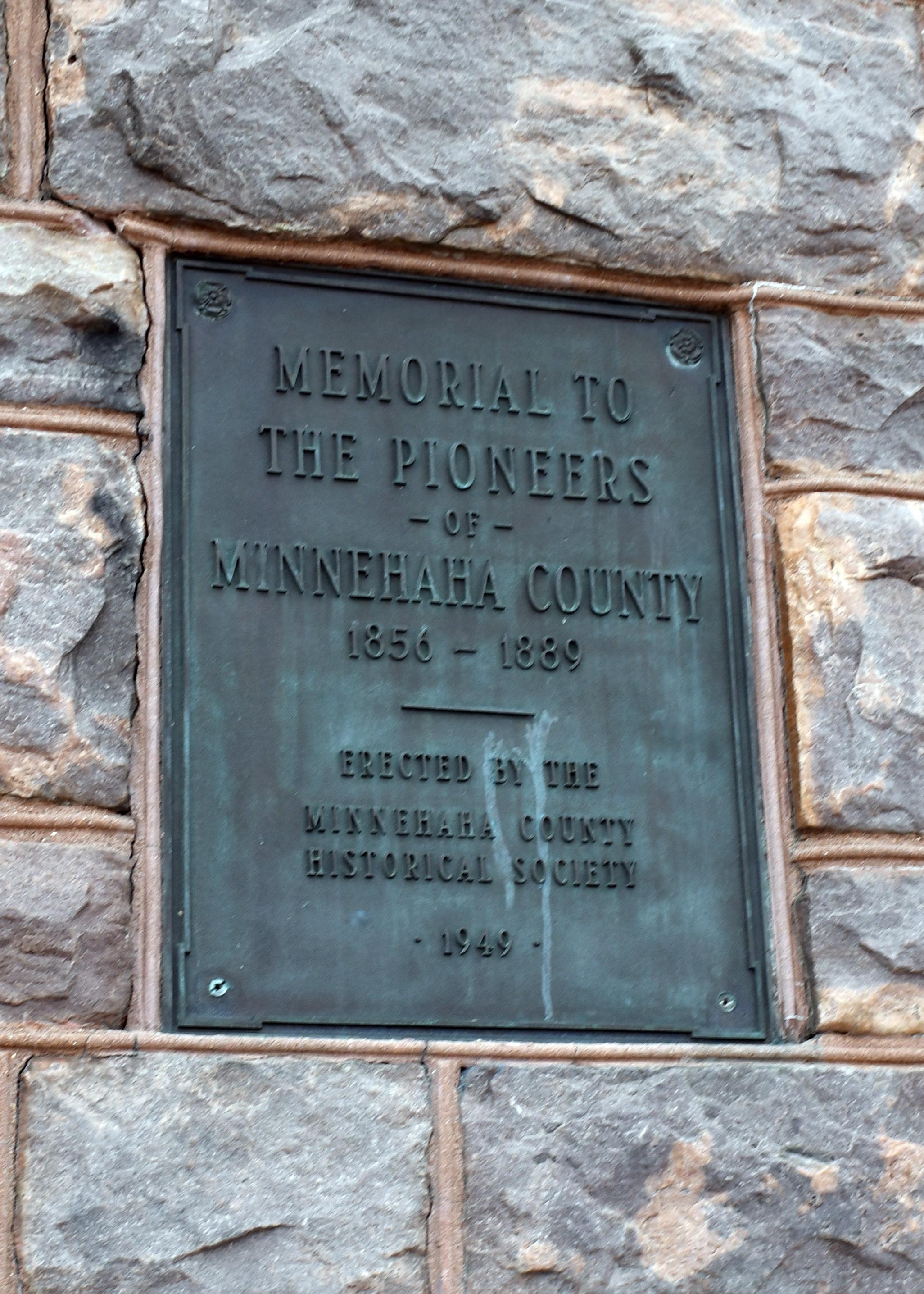 pioneer memorial plaque