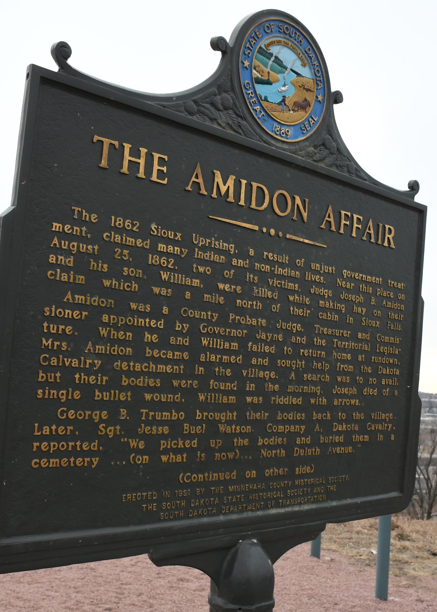 amidon memorial plaque