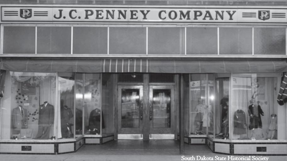 An archival photo of the front of a J.C. Penney Company store. 