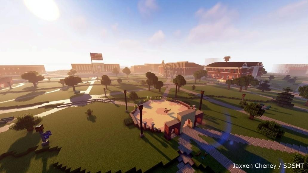 School of Mines campus made in Minecraft. 