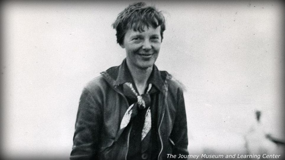 Photo of Amelia Earhart. 