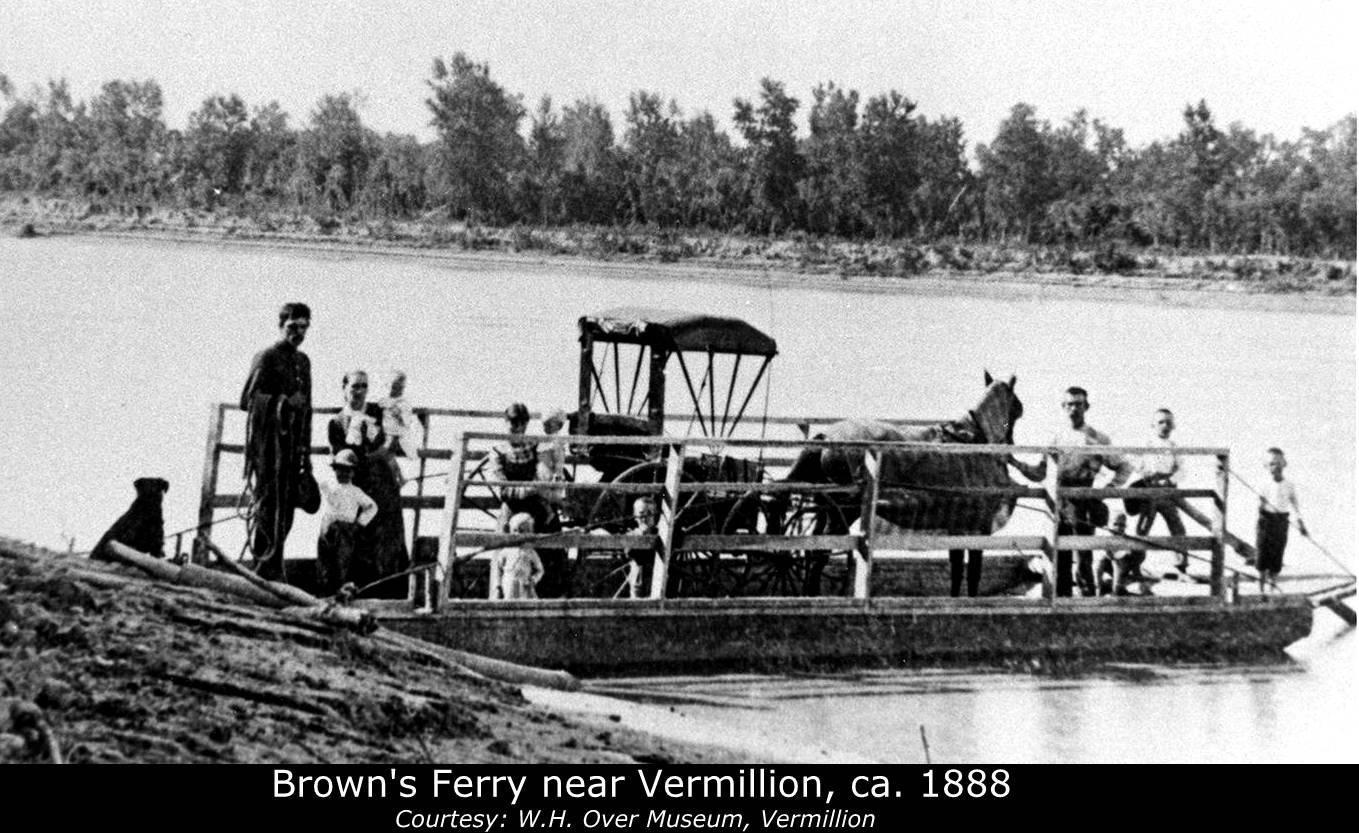 Brown's Ferry near Vermillion, SD, 1888.