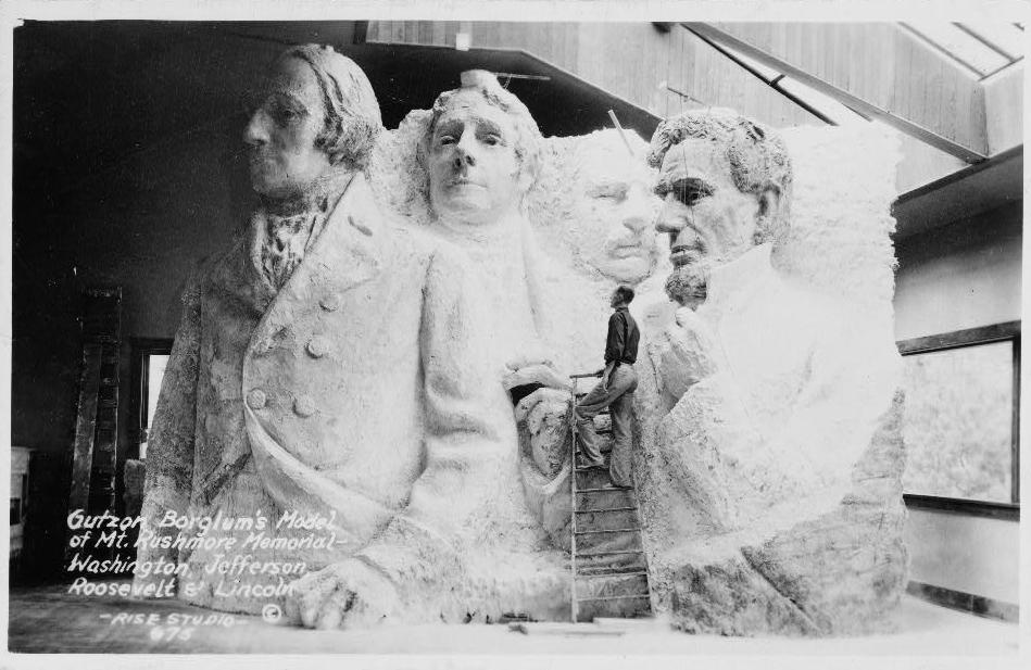 Model of Mount Rushmore. 