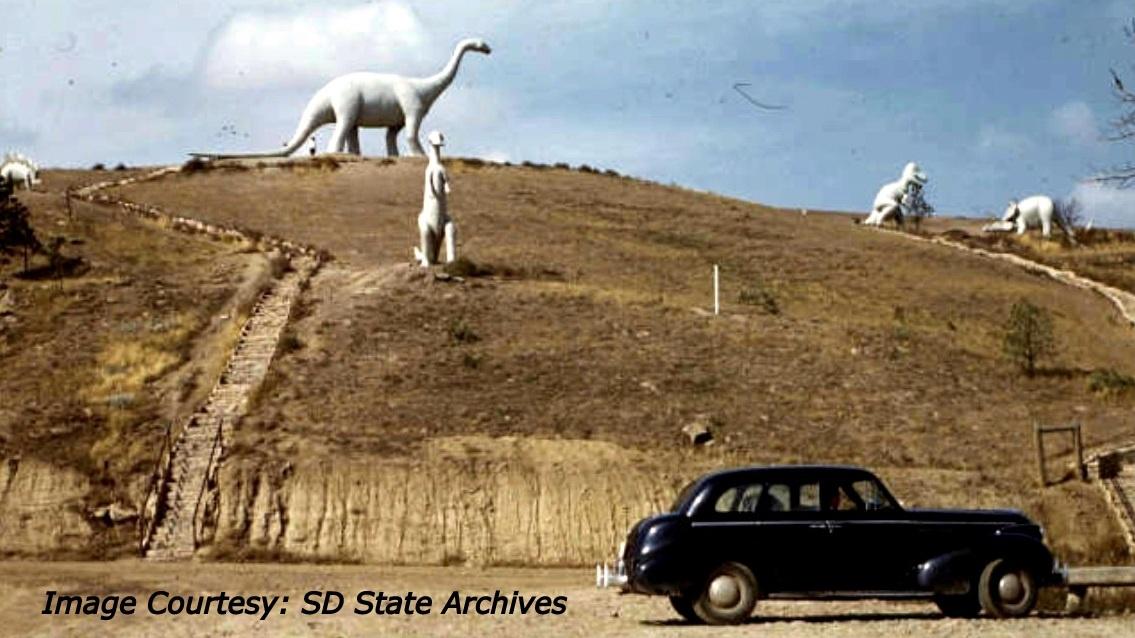 Archival photo of Dinosaur Park, Rapid City, SD. 