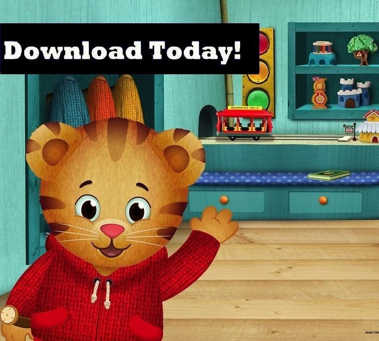 Daniel Tiger is shown waving and smiling. 