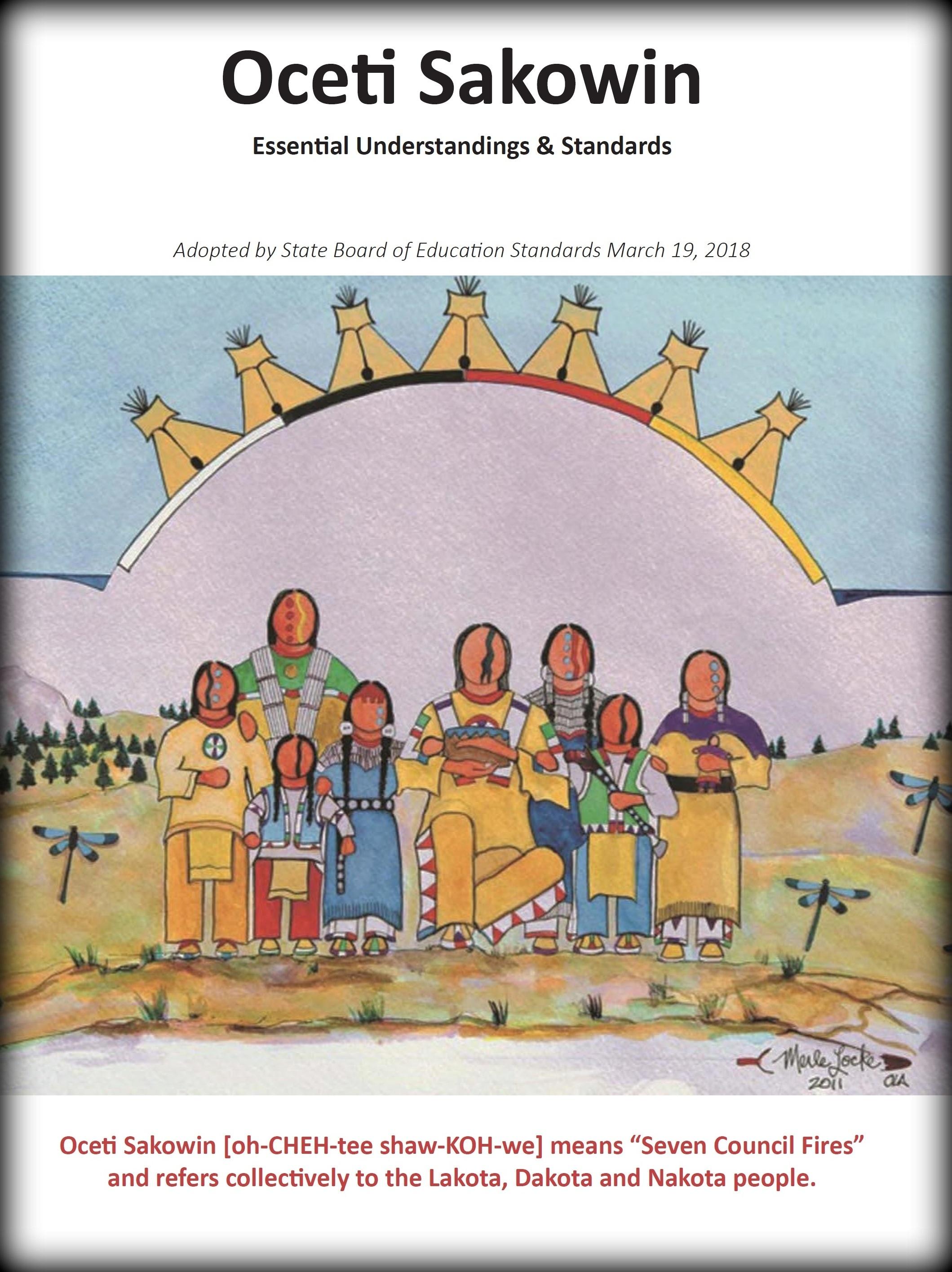 Front cover of the Oceti Sakowin Essential Understandings and Standards. 