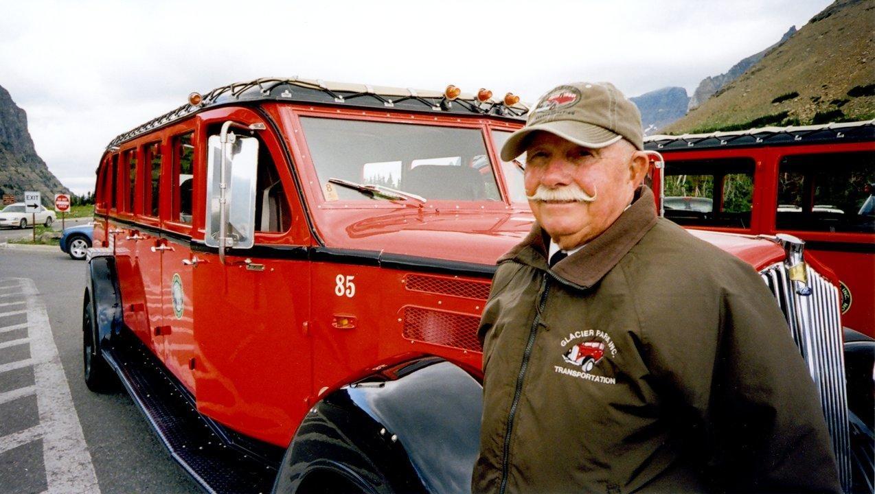 joe kendall concessionaire Glacier National Park 1940s jammer bus