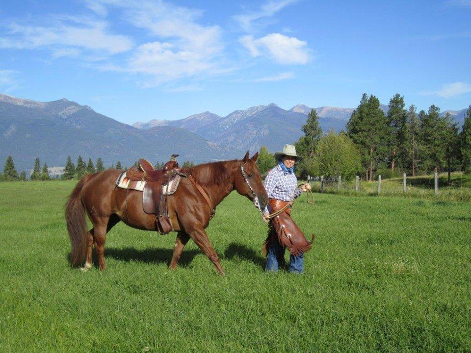 Jane Lambert and her horse Reba Russel County