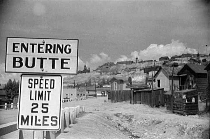 Entering Butte Sign Speed Limit 1939 Arthur Rothstein