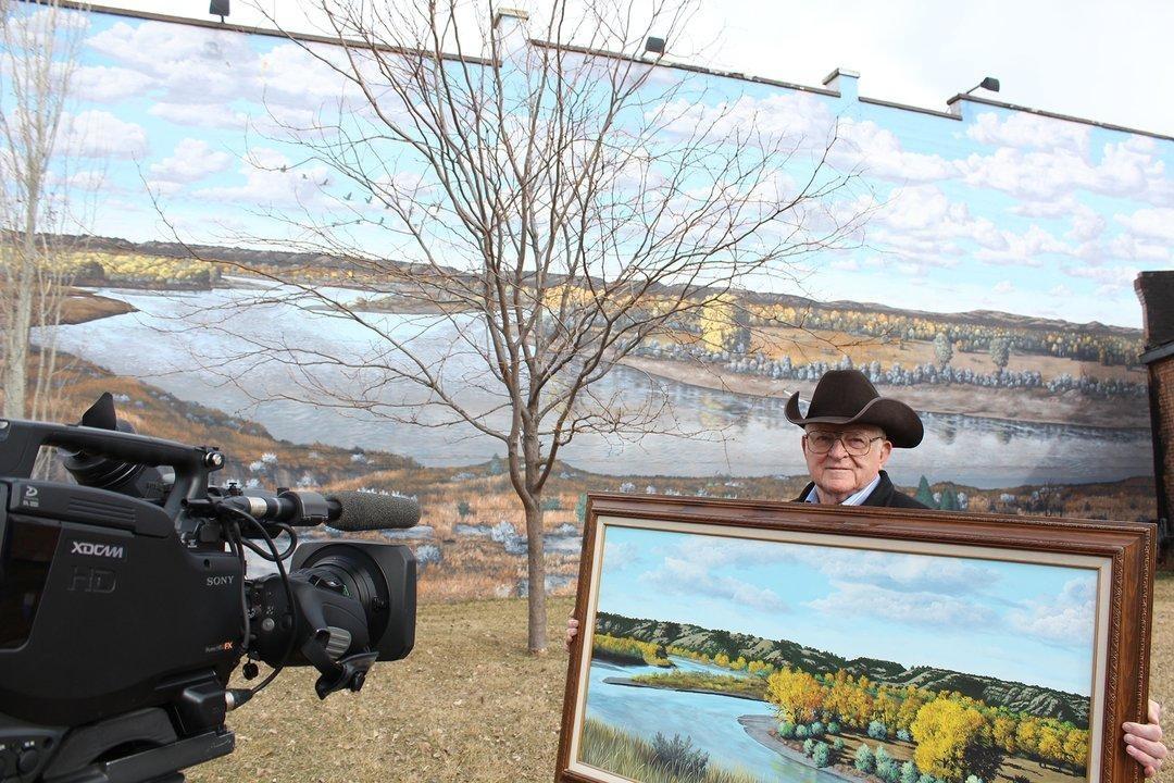 Bob Watts of Forsyth stands with Autumn on the Yellowstone