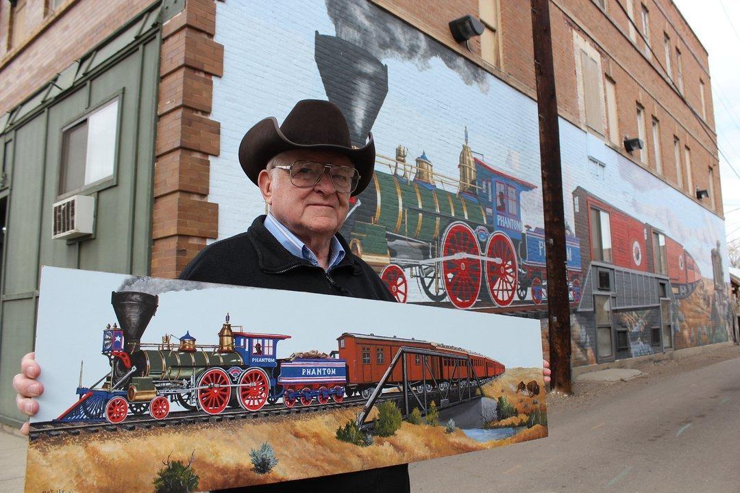 Bob Watts of Forsyth original painting and mural