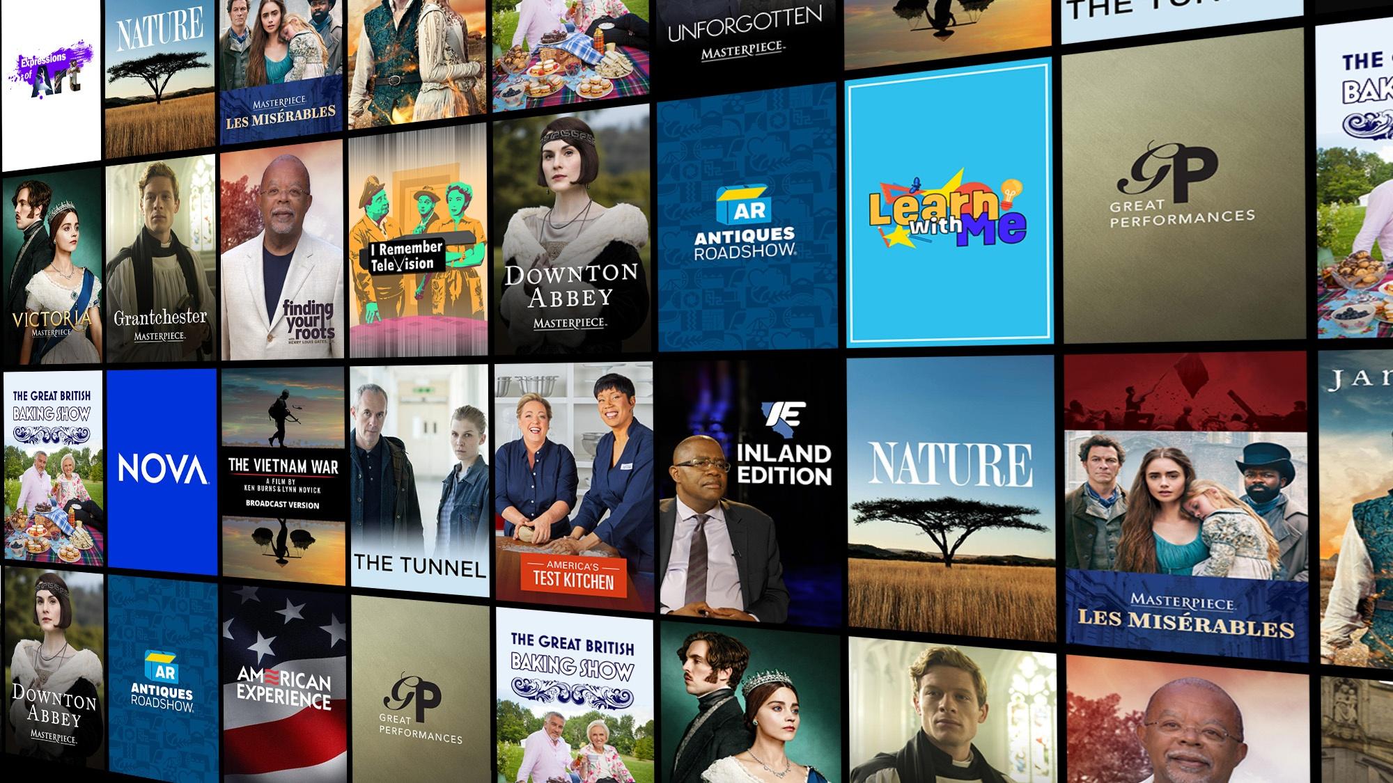 selection of artwork from KVCR and PBS TV programs