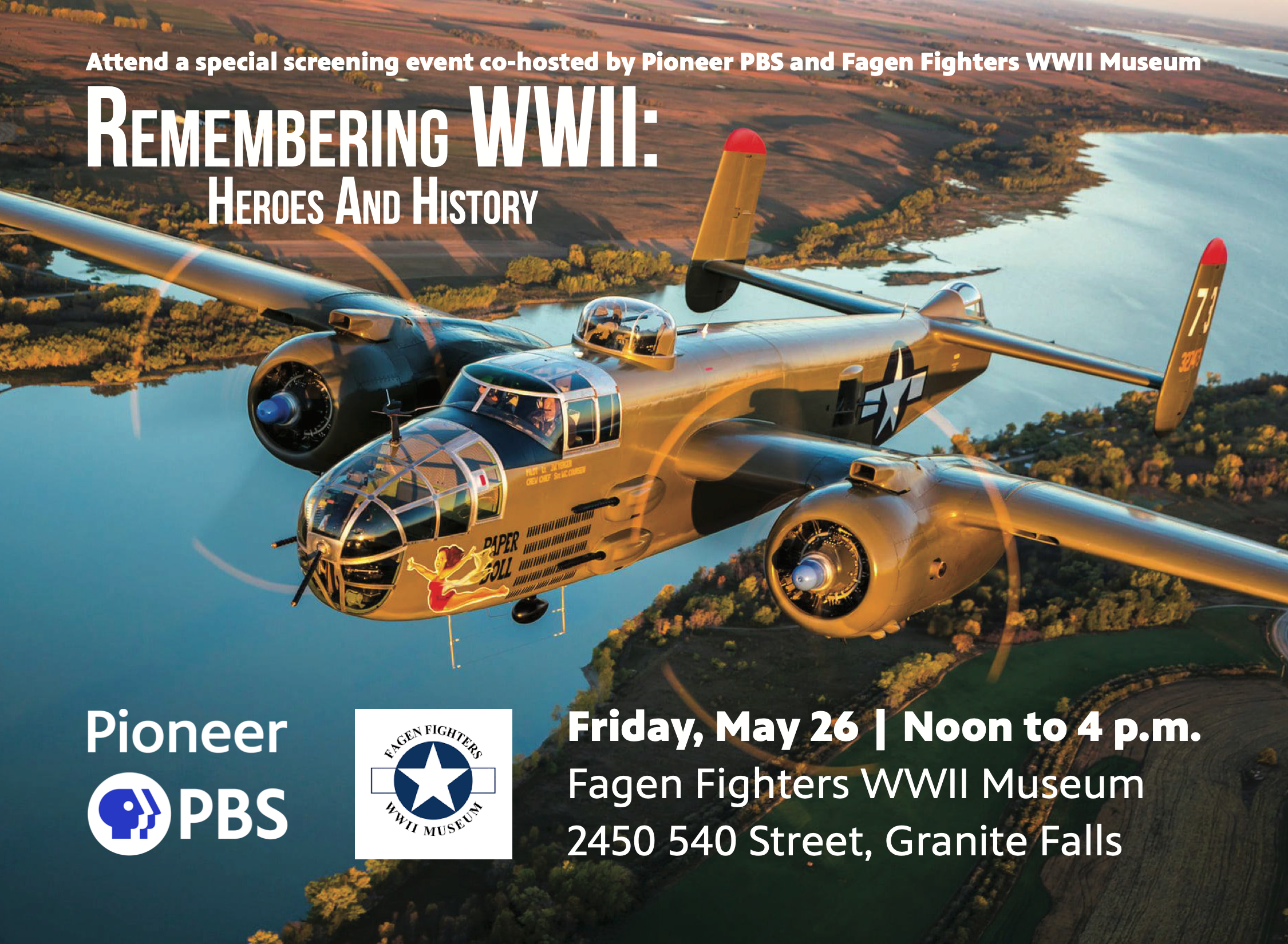 Remembering WWII: Heroes and History screening event on May 26