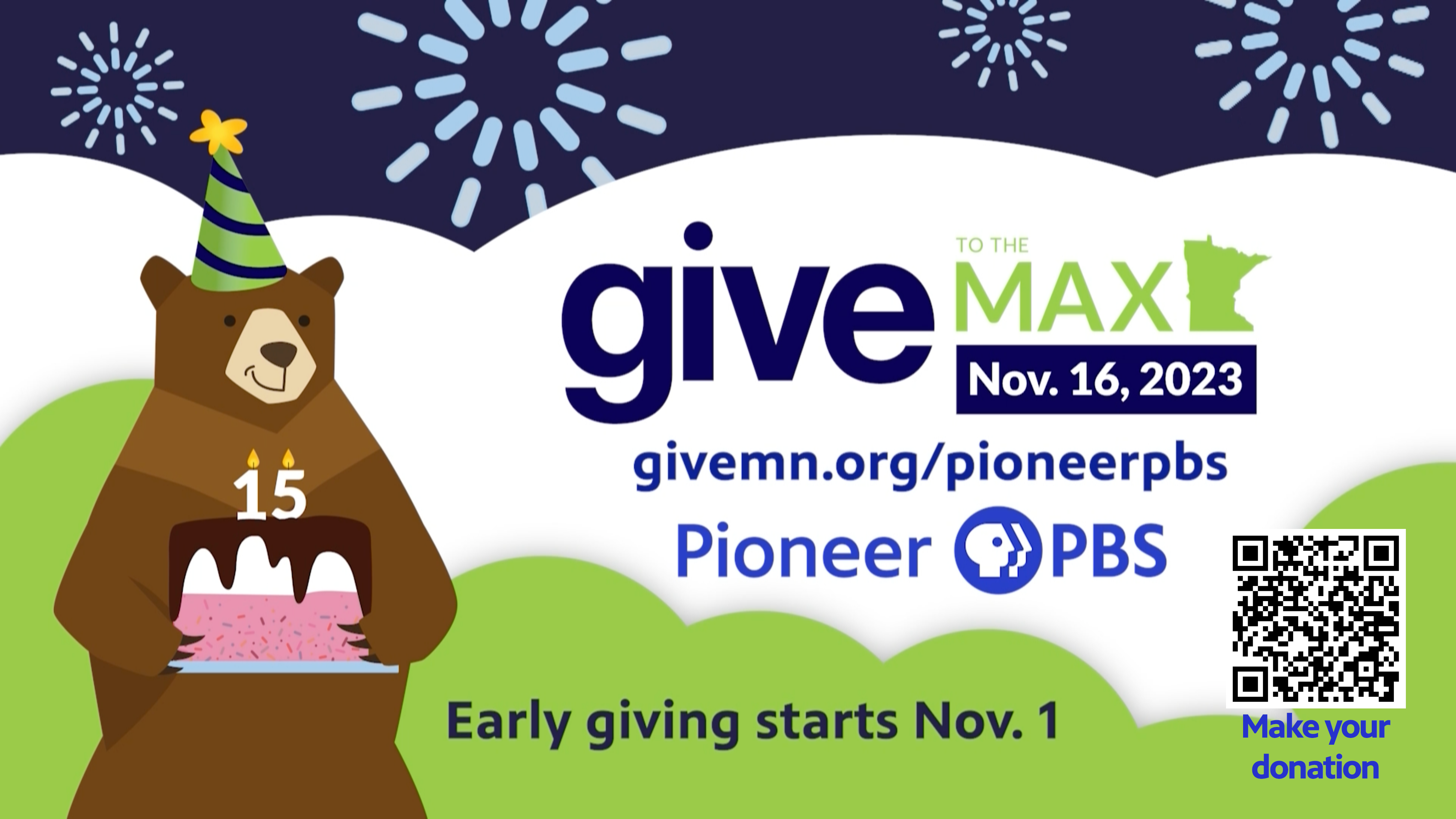 Pioneer PBS to participate in 15th Annual Give to the Max Day on November 16
