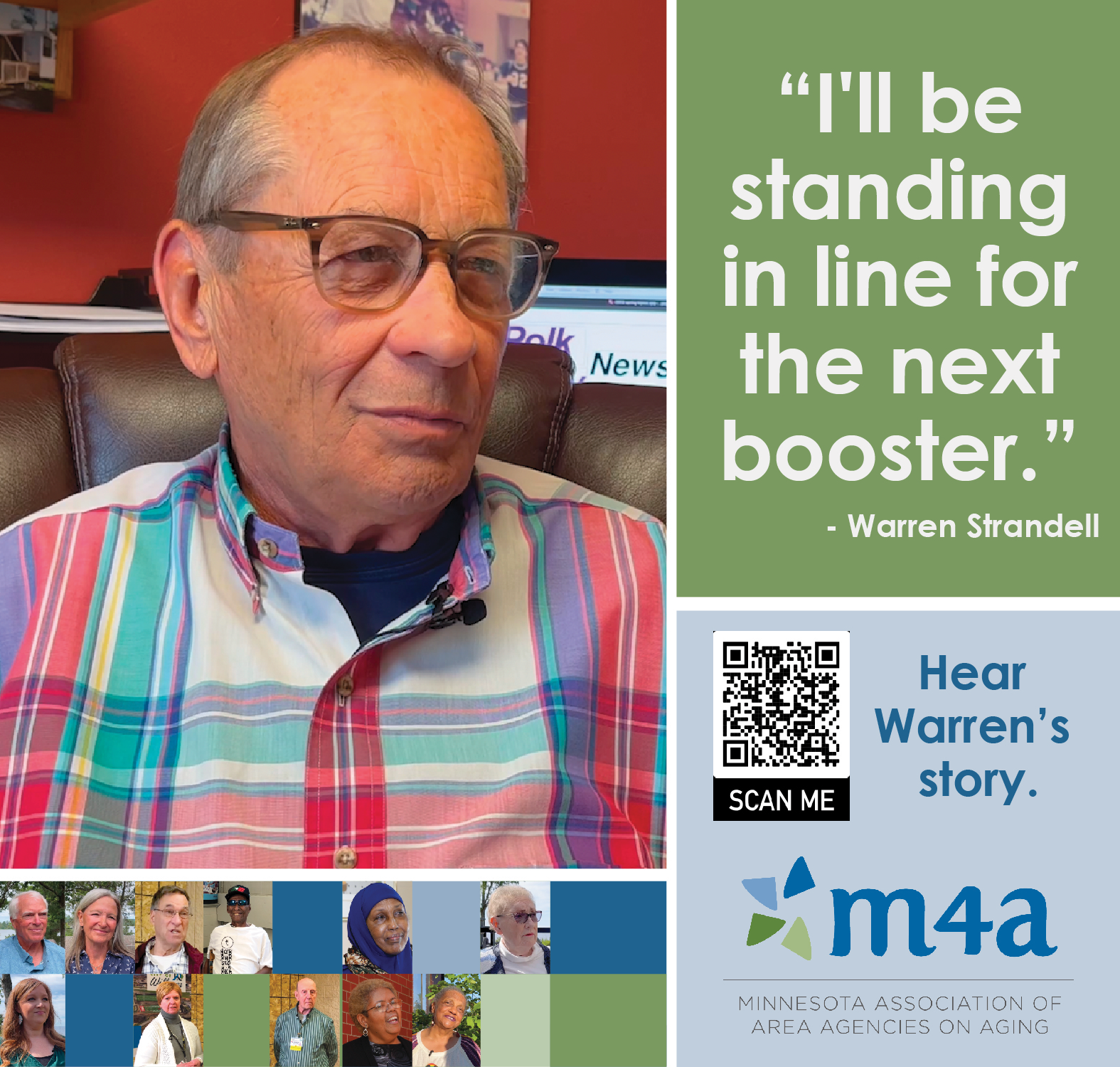 Warren Strandell shares his story in  statewide vaccine awareness campaign