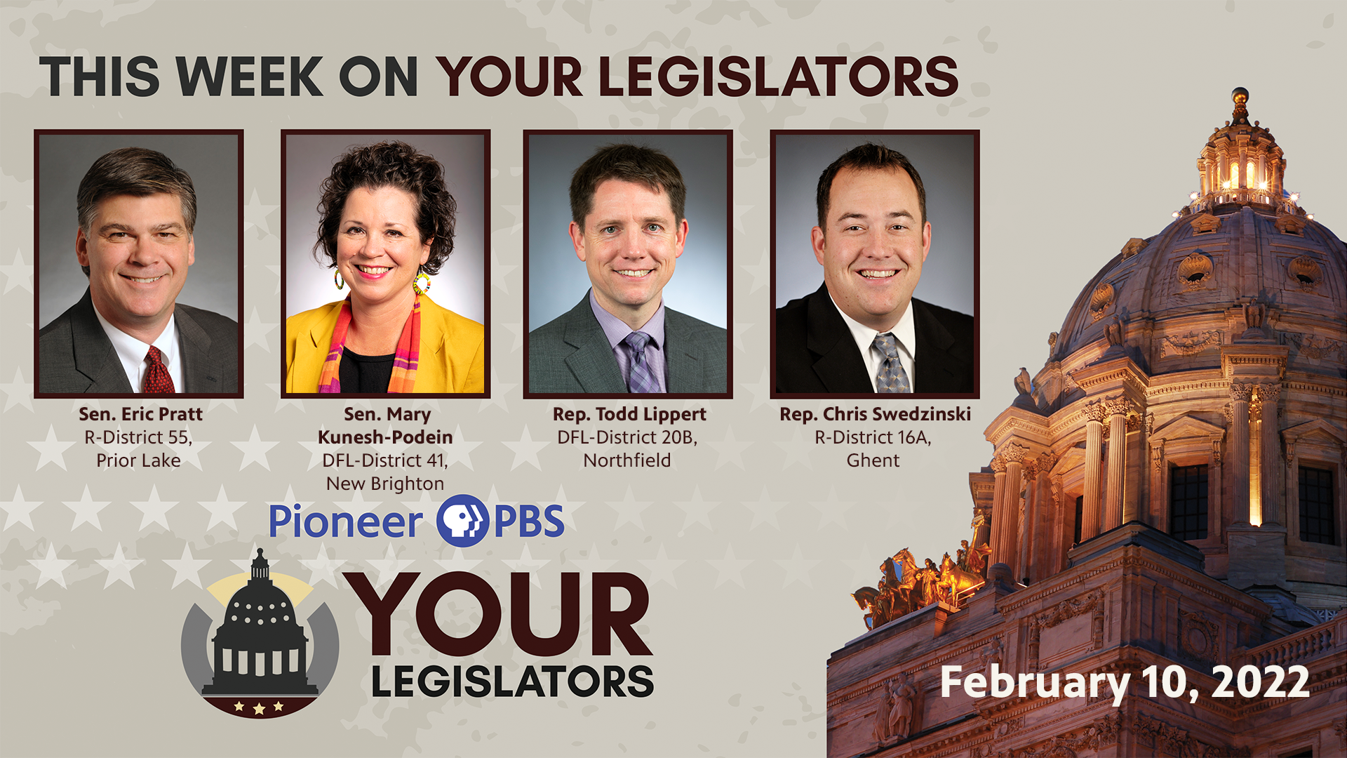 This week's guest line-up on Your Legislators