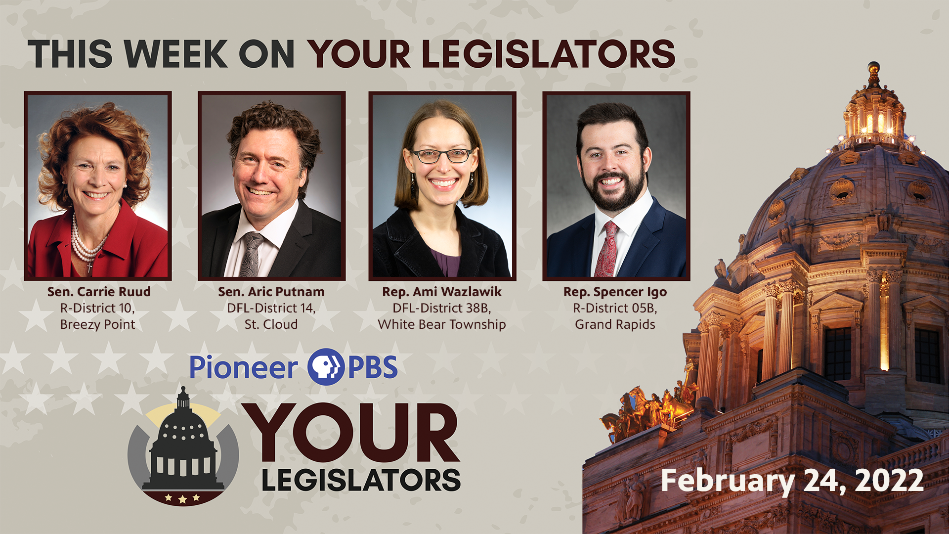 This week's guest line-up on Your Legislators