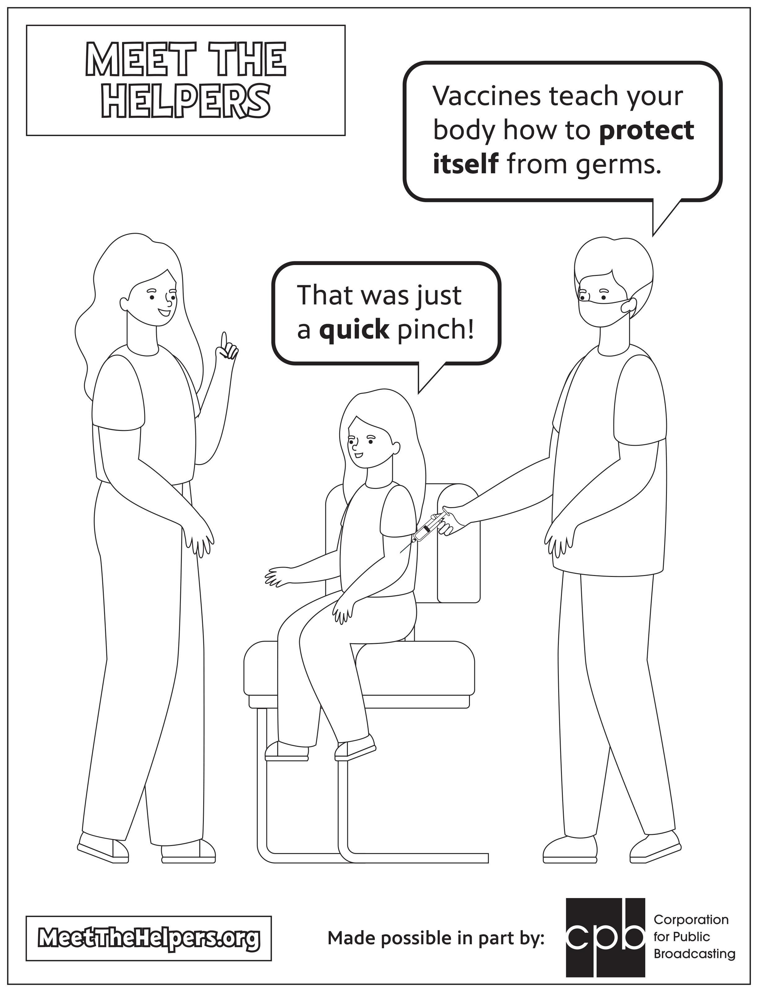 Vaccine Coloring Page