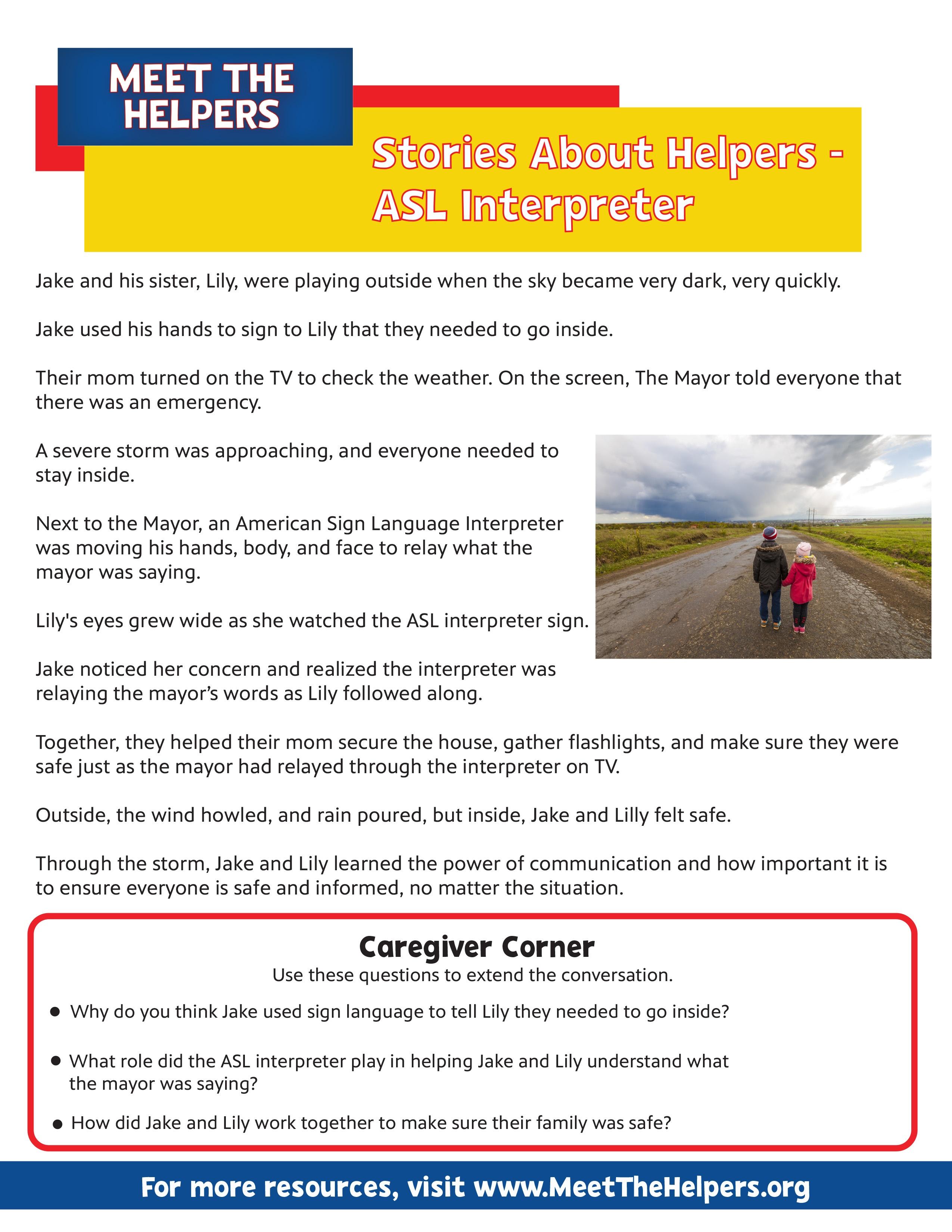 ASL Interpreter Fiction Story