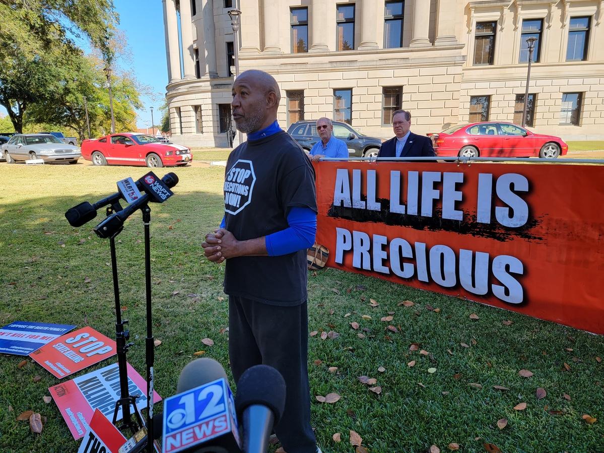 Advocates gather to demand a ban on the death penalty in Mississippi