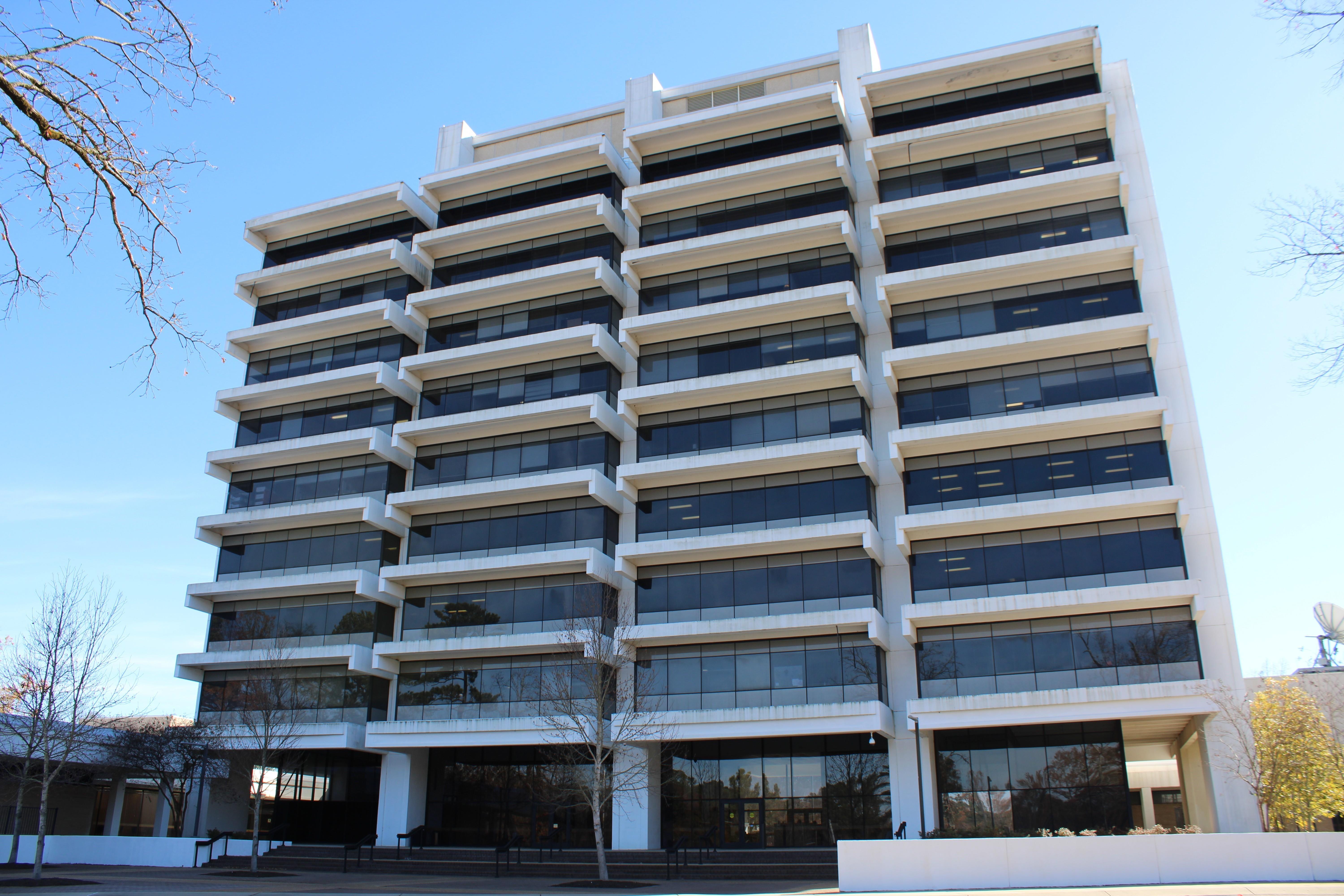 The exterior of the IHL building in Jackson is seen.