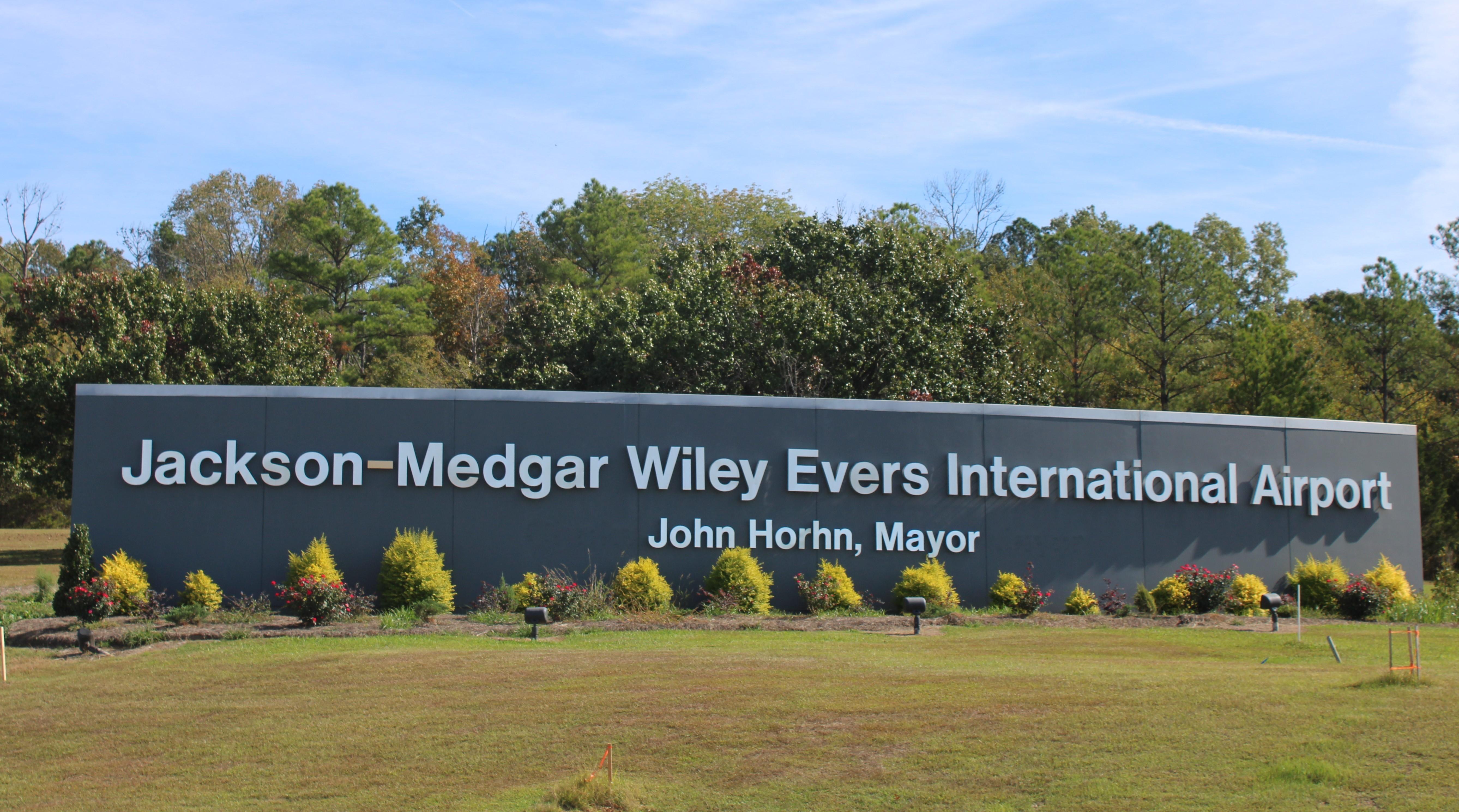 The entrance to Jackson's international airport.