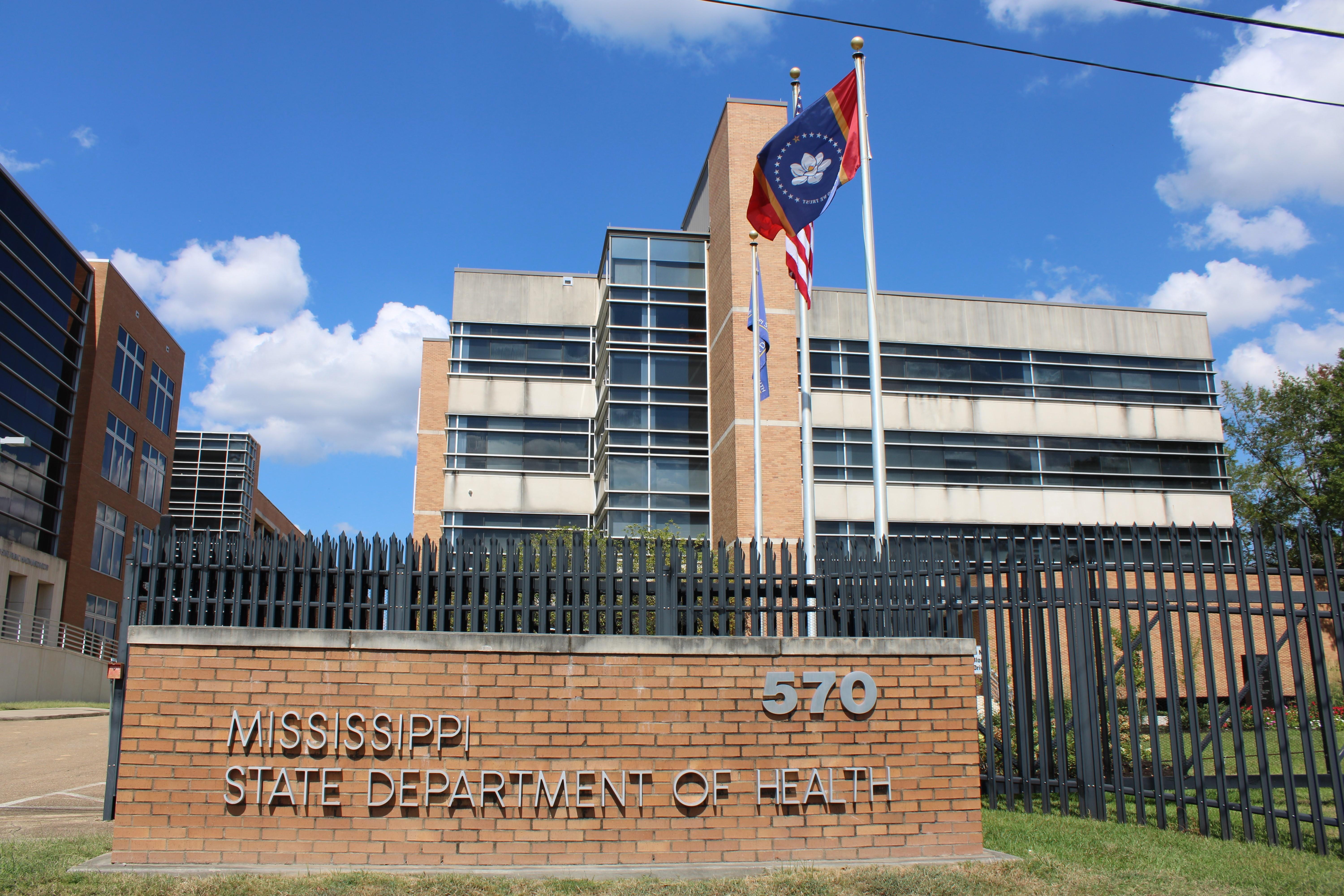The building that headquarters the Mississippi State Department of Health is seen in a photo.