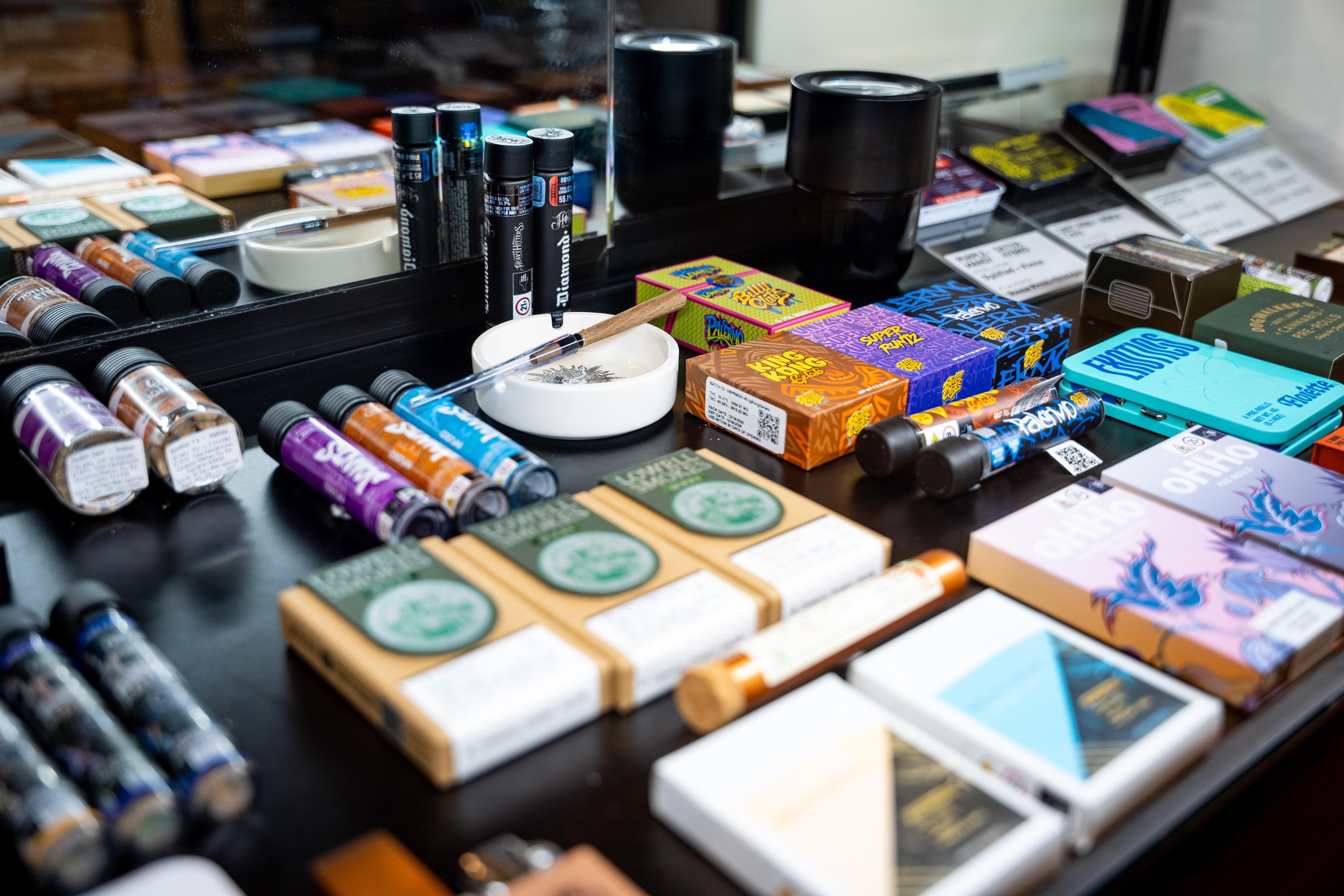  Marijuana products are displayed at Chelsea Cannabis Co., Thursday, April 23, 2026, in New York.
