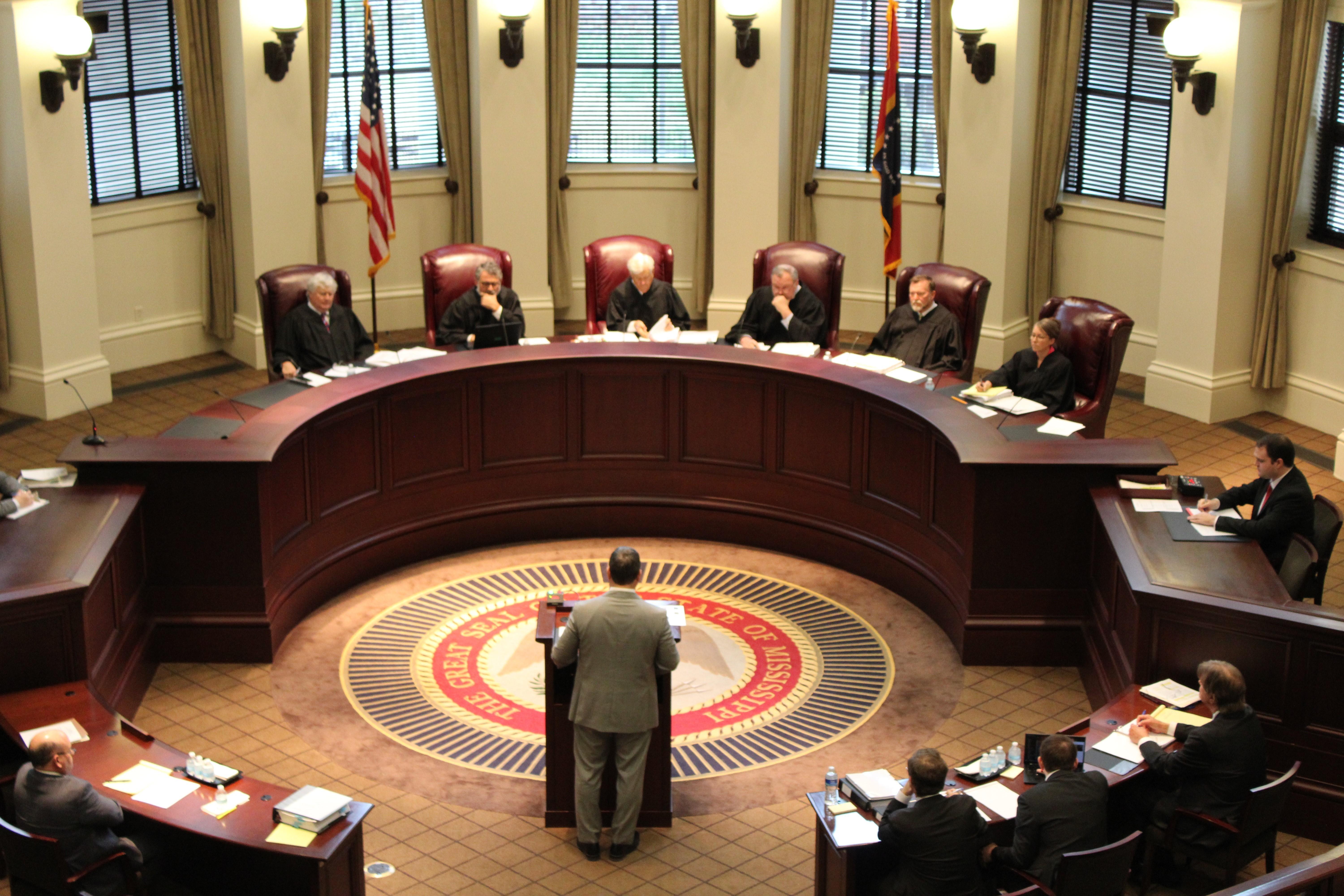 Former Gov. Phil Bryant's attorney William Quin addresses the justices February 18, 2026.