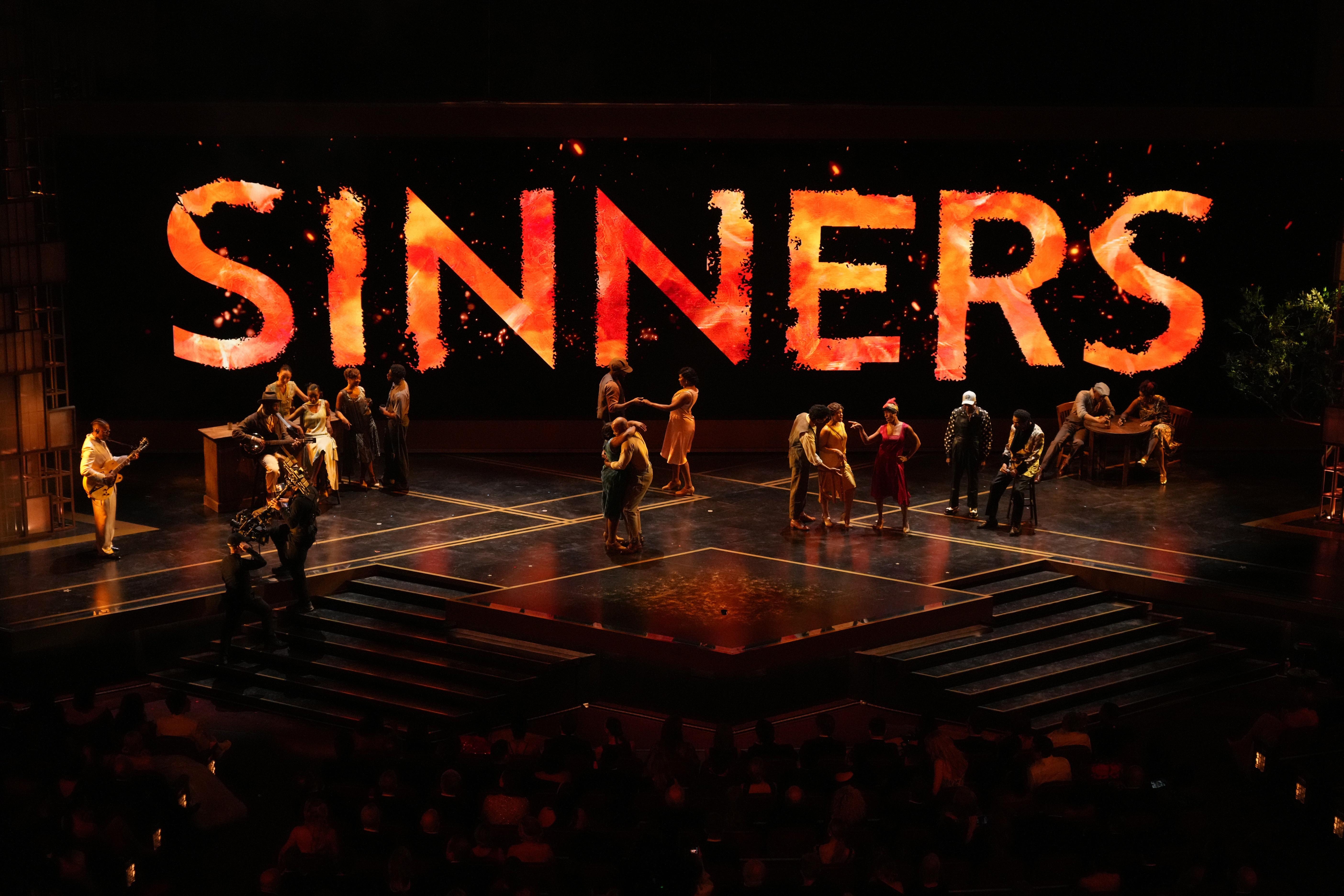 Dancers perform during a tribute to "Sinners" during the Oscars on Sunday, March 15, 2026, at the Dolby Theatre in Los Angeles.