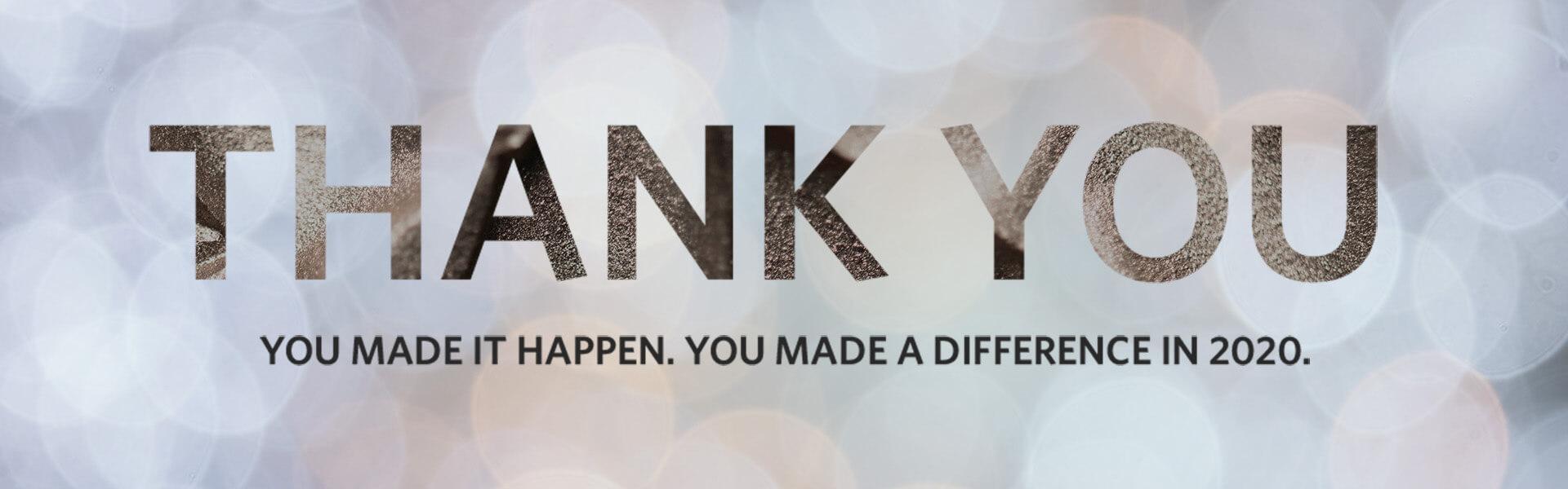 Thank you for your support