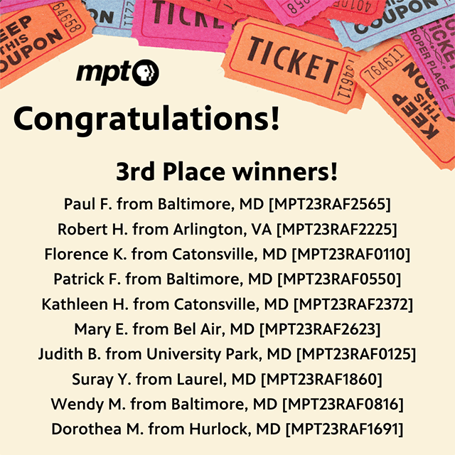 2023 MPT Raffle 3rd Place Winners
