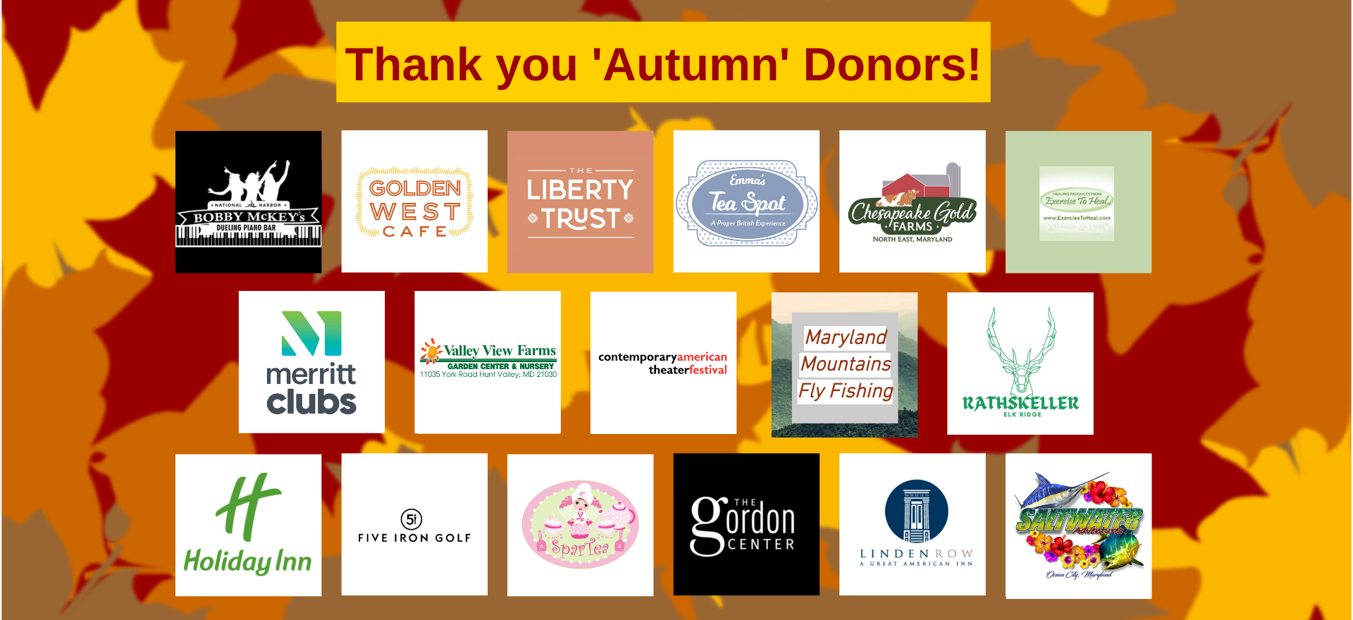 Thank you Autumn Sponsors