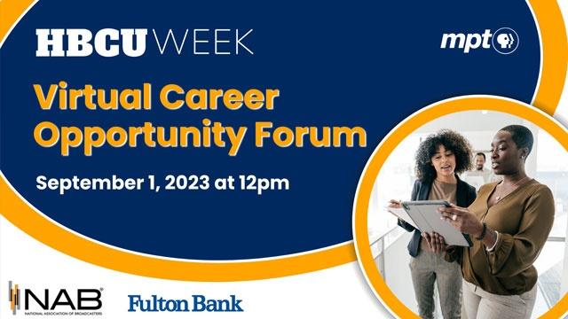 HBCU Week Virtual Career Opportunity Forum, Sept 1, 2023 at 12pm