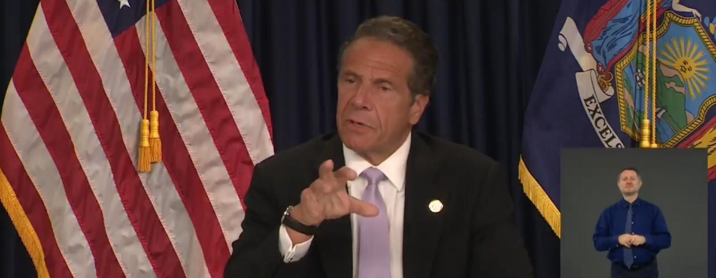 Gov. Andrew Cuomo addresses reporters