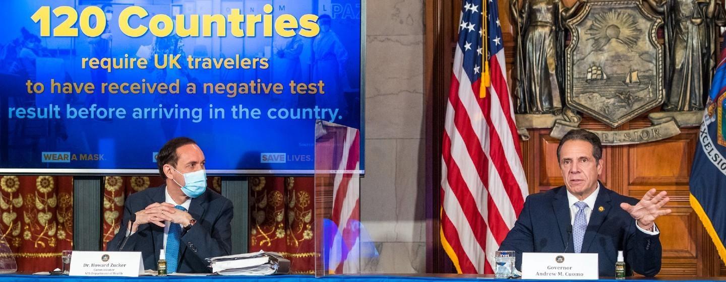 Gov. Andrew Cuomo on Monday, Dec. 21, 2020