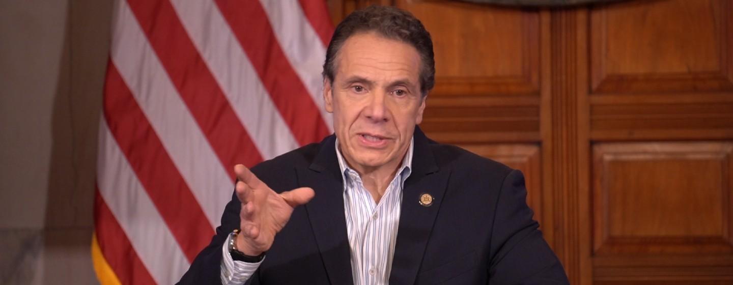 Governor Andrew Cuomo speaking to reporters on Sunday, March 29, 2020