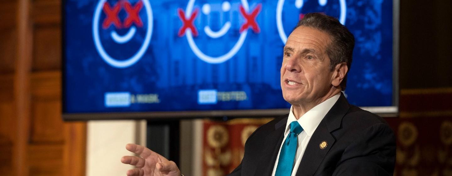 Governor Andrew Cuomo addresses the press