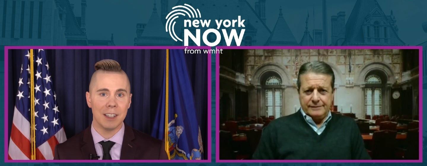 Side by side image of New York NOW host Dan Clark with State Senator Patrick Gallivan