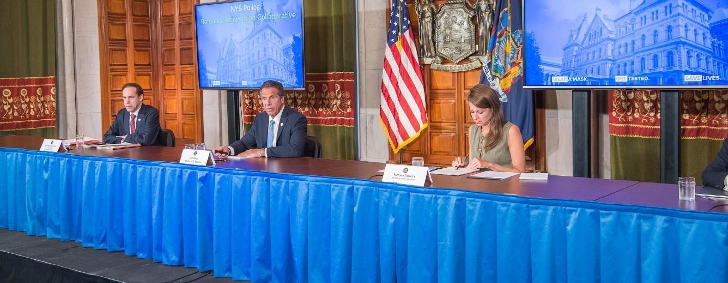 Gov. Cuomo speaks to reporters on Wednesday, June 17, 2020