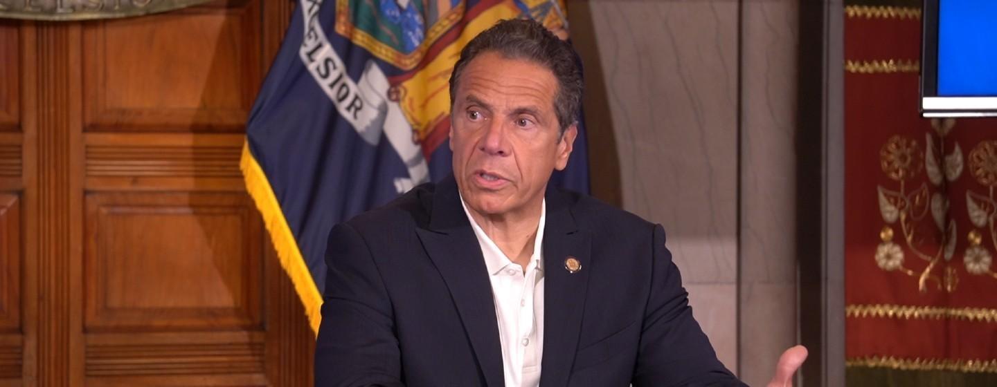 Gov. Andrew Cuomo addresses reporters