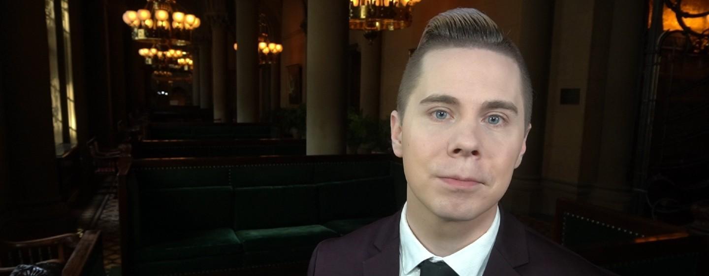 Host Dan Clark at the state capitol