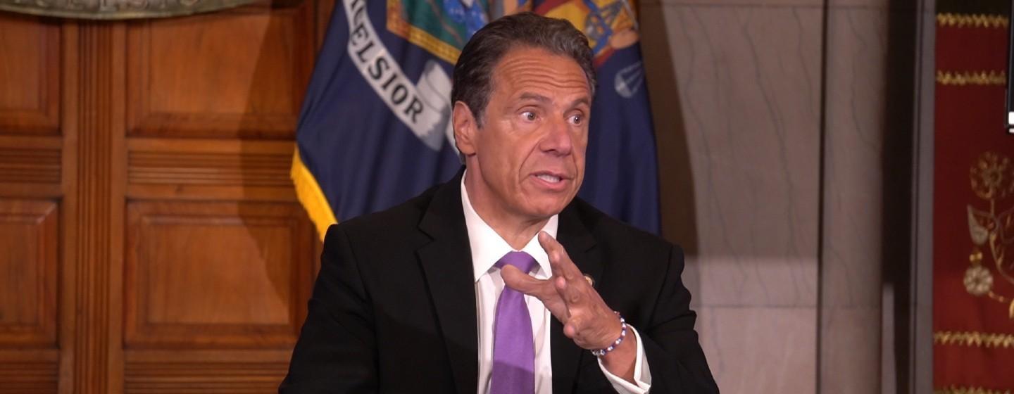 Gov. Andrew Cuomo addresses reporters