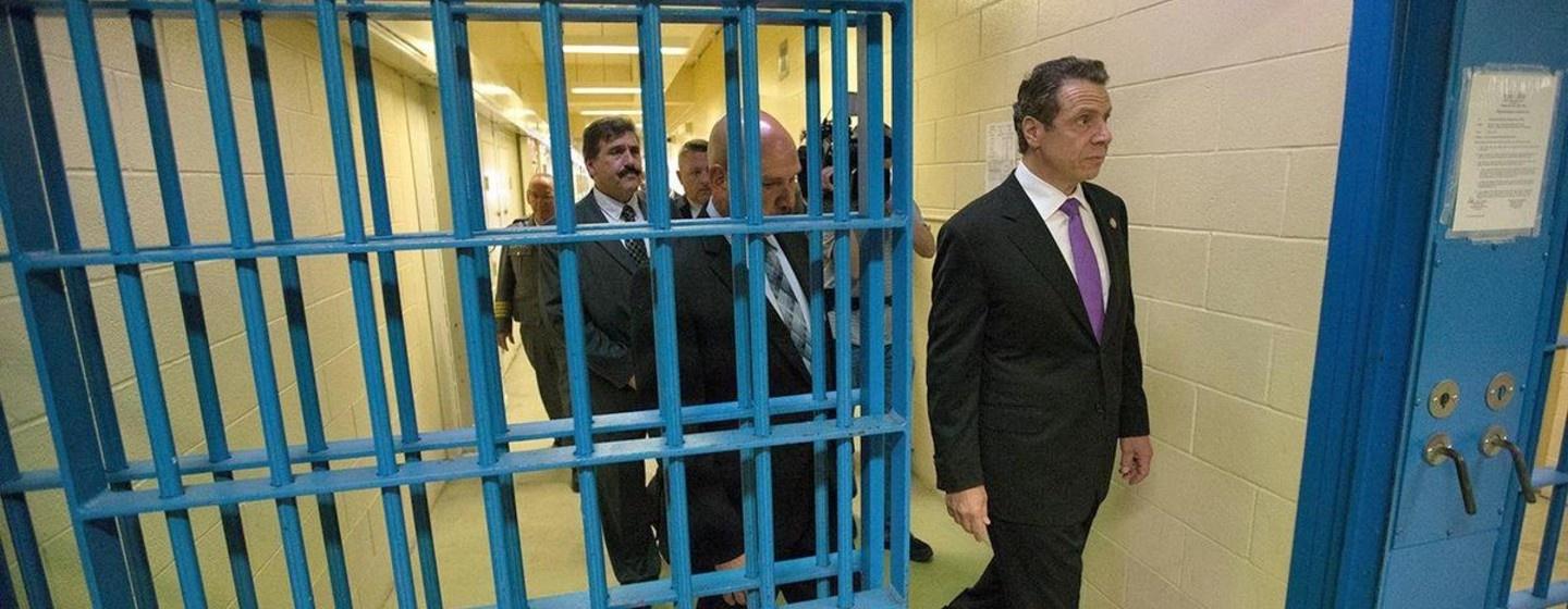 Gov. Andrew Cuomo visits a state prison