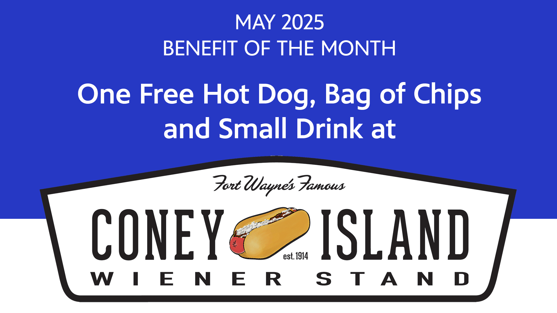 May 2025 benefit of the Month: Coney Island Wiener Stand