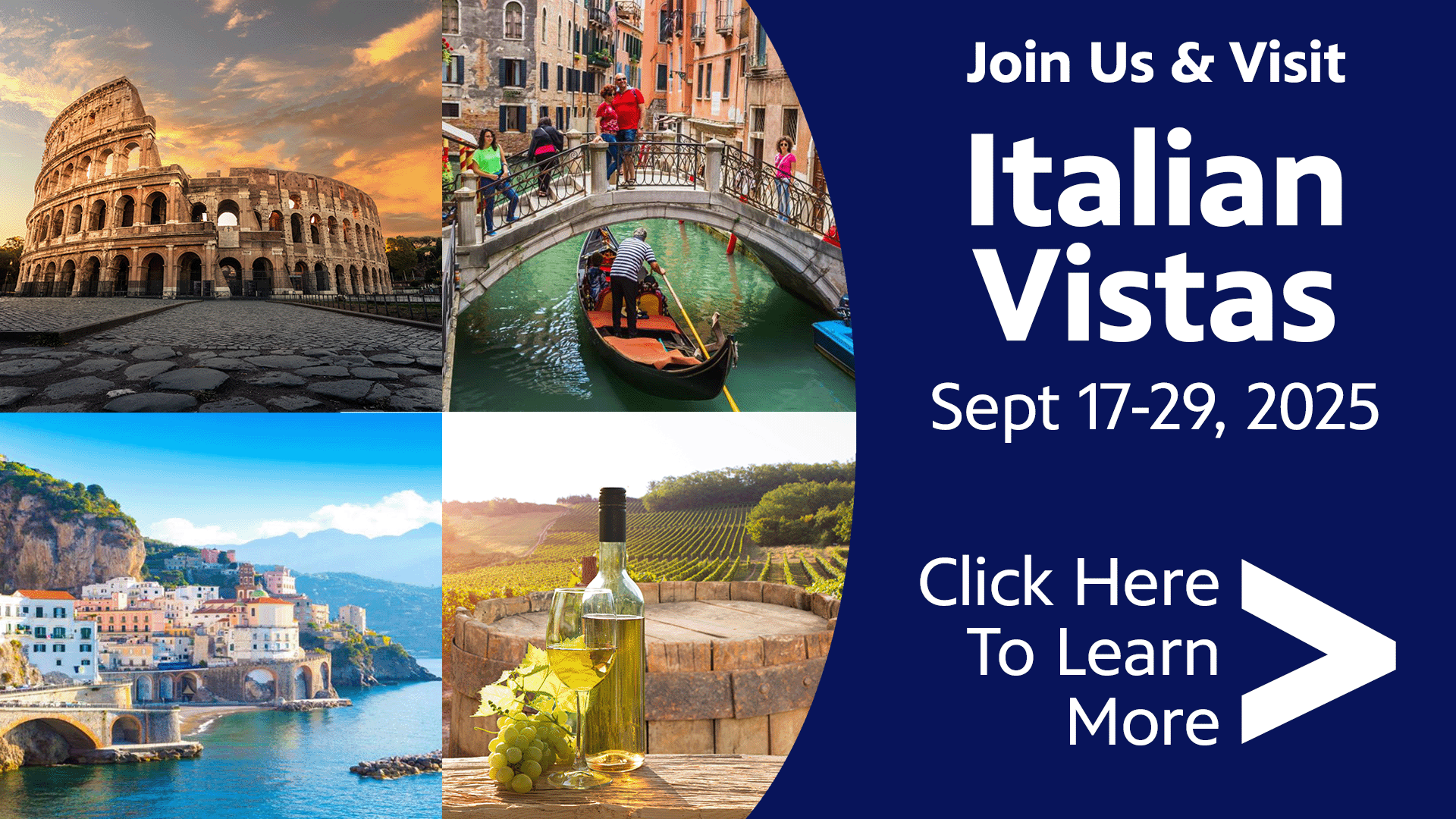 Join Us & Visit Italian Vistas Sept. 17-29, 2025