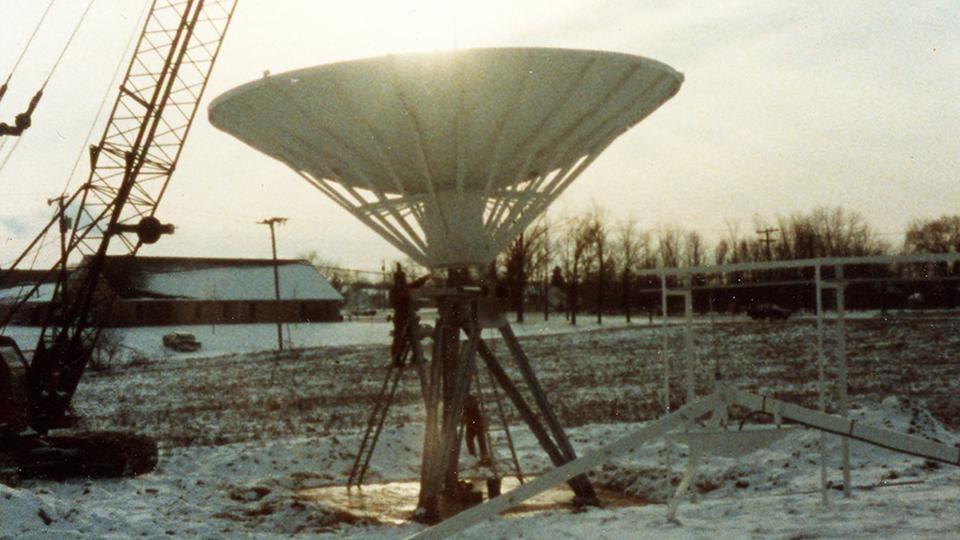 Archive-Satellite Dish Construction Early 1985