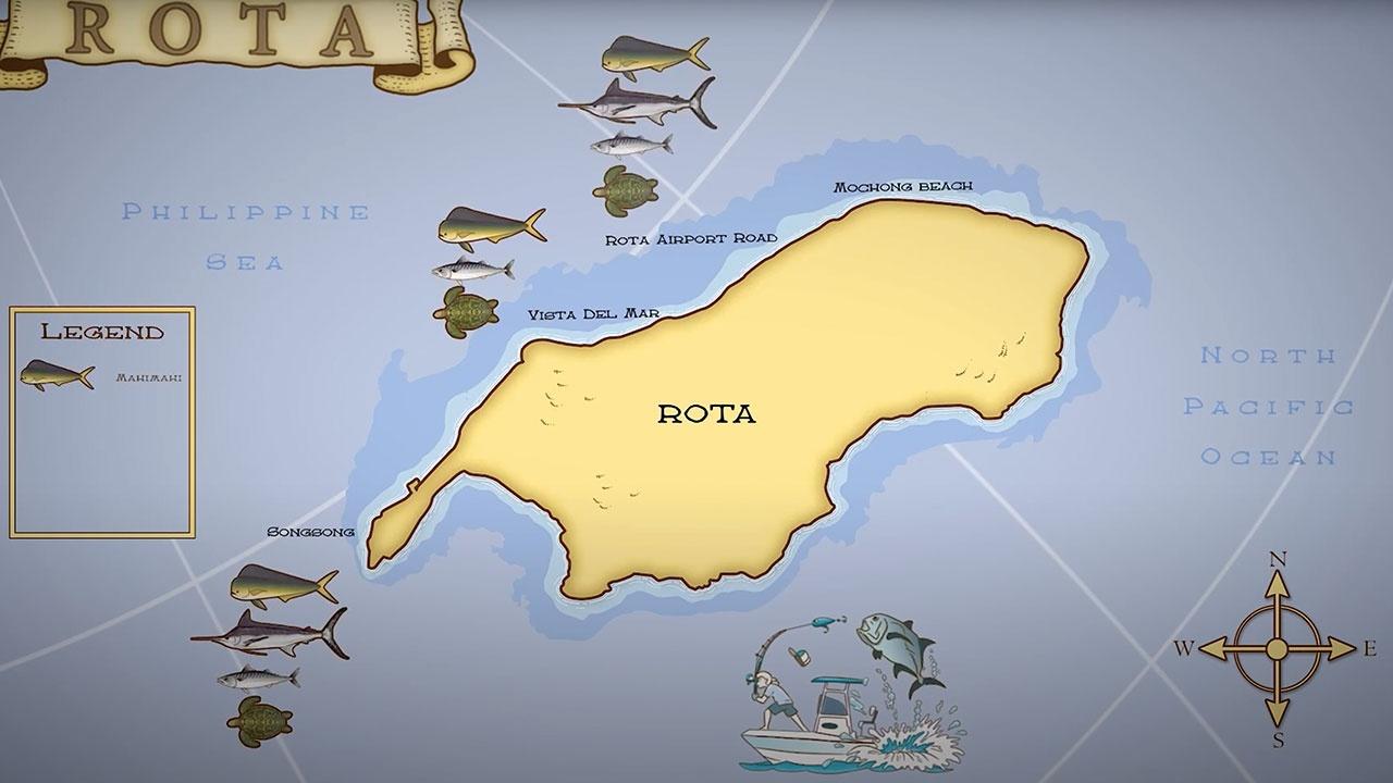 An illustrated early map of Rota