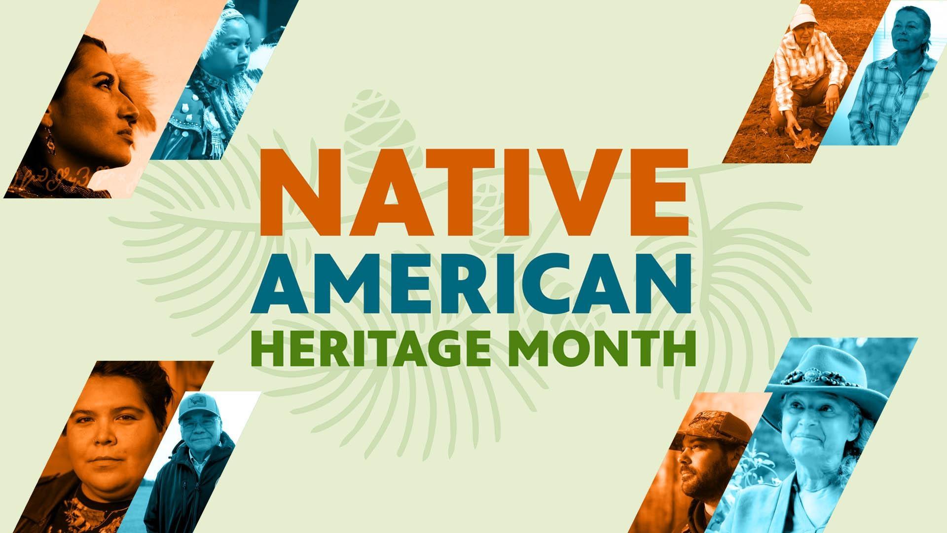 Native American Heritage Month featuring indigenous people from various PBS and PBS NC programs.