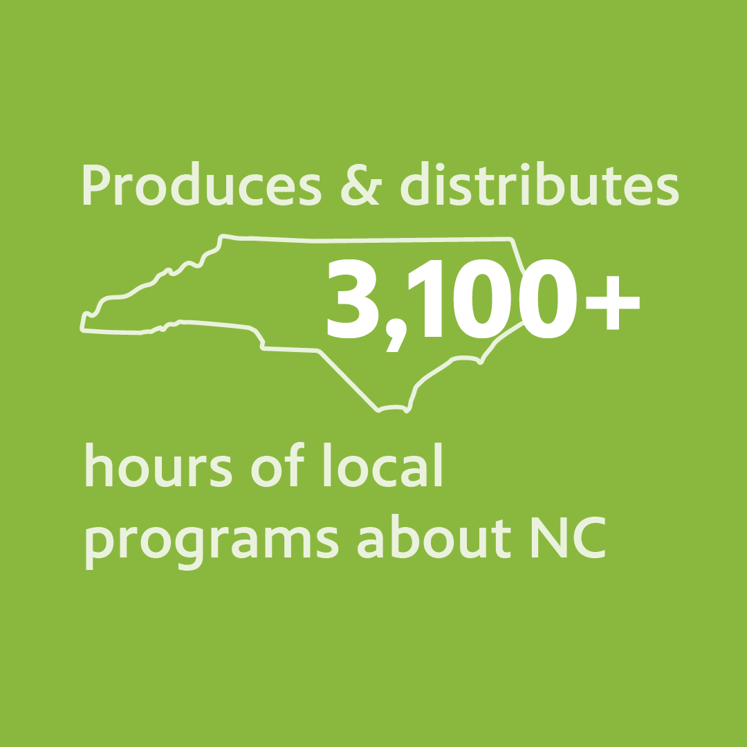 3,100+ hours of local programs about NC.